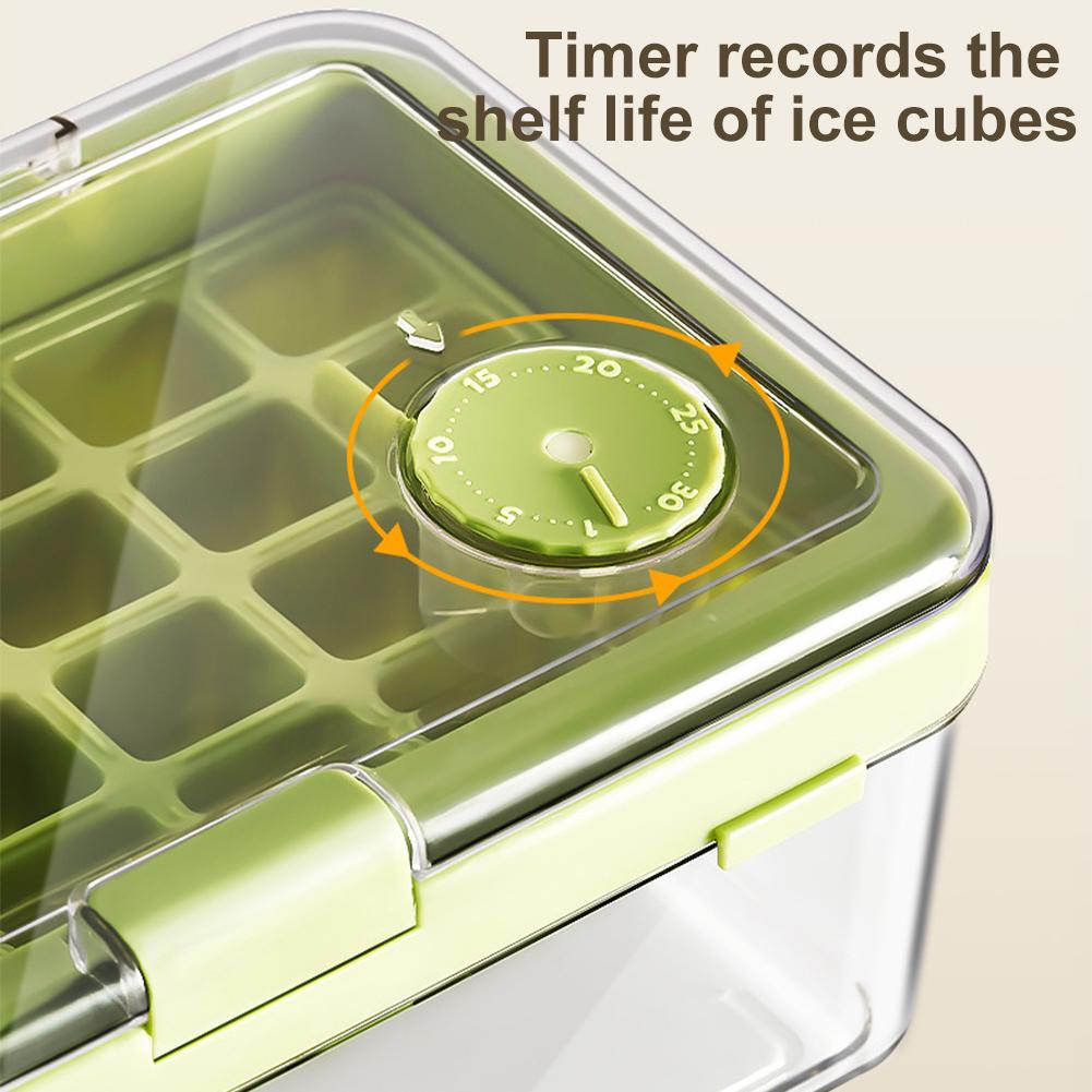 Ice Cube Tray with Lid and Bin Ice Tray with Scoop Ice Cube Mold  for Freezer for Chilled Drinks Coffee Juice