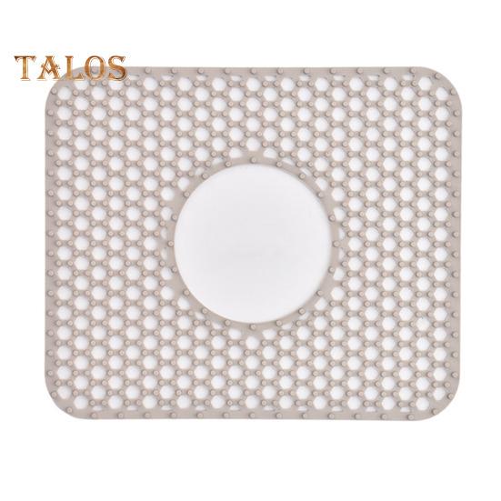 

Силіконовий килимок для раковини з центральним зливом. Термостійкий гнучкий нековзкий дизайн. Легко чистити Багаторазовий захисний килимок для раковини. світло-сірого кольору