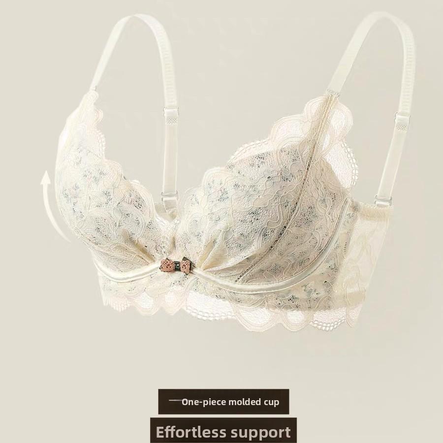 Ladies Spring and Summer Sexy Lace Small Chest Gathered To Show A Big Close Pair of Breast To Prevent Sagging Underwear