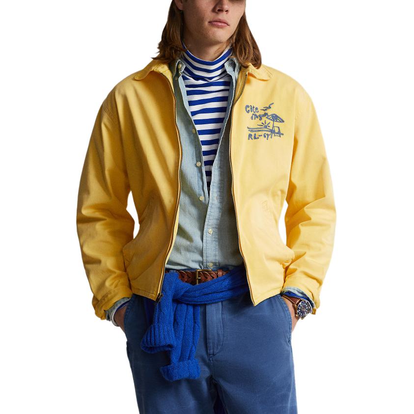Polo Ralph Lauren Ss24 Letter Number Embroidered Casual Long Sleeve Jacket Men Jackets Lemon-Yellow MNPOOTW16021383-730