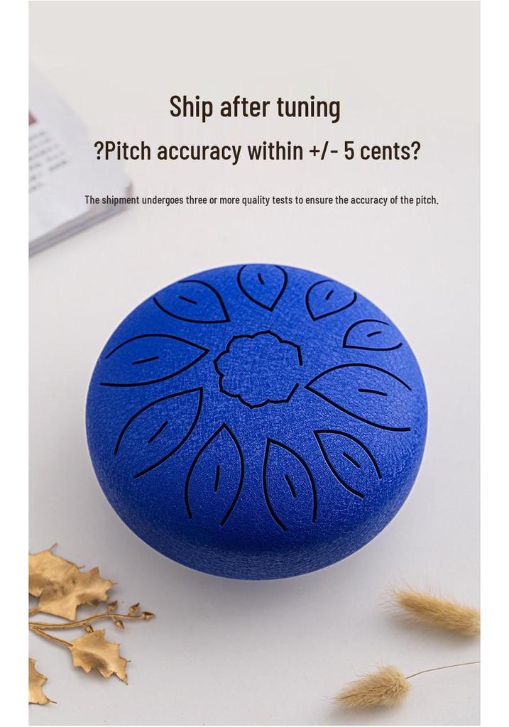 6-inch 11-tone Ethereal Steel Tongue Drum - Beginner to Professional Instrument for Kids & Adults