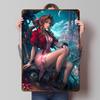 Aerith Gainsborough In Midgar Poster Customized Wall Art Vintage Metal Signs Retro Tin Plaque for Man Cave Aesthetic Decoration