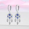 925 Silver Dream Catcher Earrings For Women Exquisite Zircon Carp Stud Fashion Jewelry Gift
