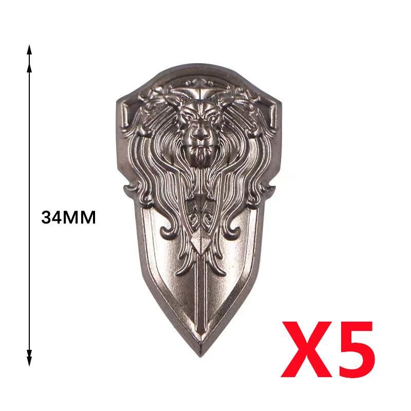 MOC Medieval Military Anime Figures Weapons Building Blocks Toys Soldiers Shield Sword Bow Trident Ax Gun Hammer DIY Gifts K027