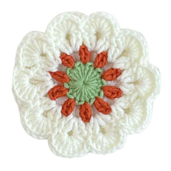 Flower Knitted Coasters Heat Insulation Placemat Non-slip Coaster Anti-scald Table Mats Kitchen Accessory