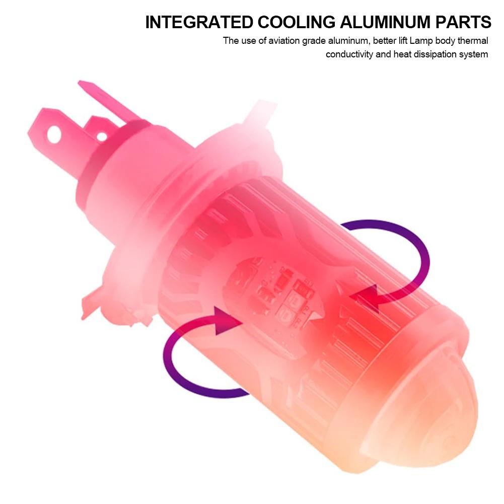 H4 BA20D PX15D Motorcycle LED Headlight 3030 Chips Super Bright Strobe Flash Beam Headlamp Scooter Motorbike Headlight Bulbs