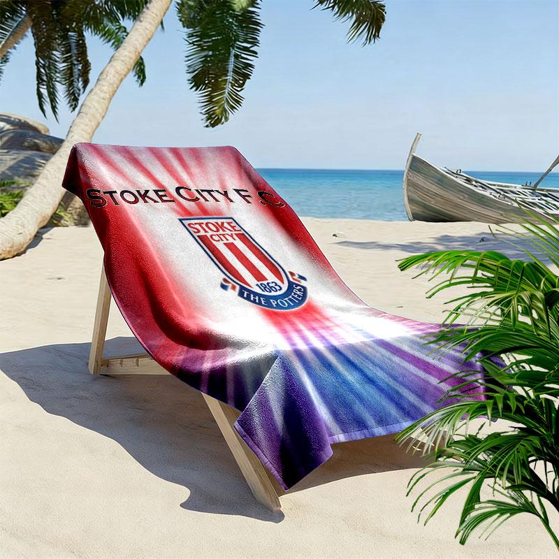Stoke City F.C Beach Towel, Large Soft Quick Dry Towel for Beach Camping Swimming