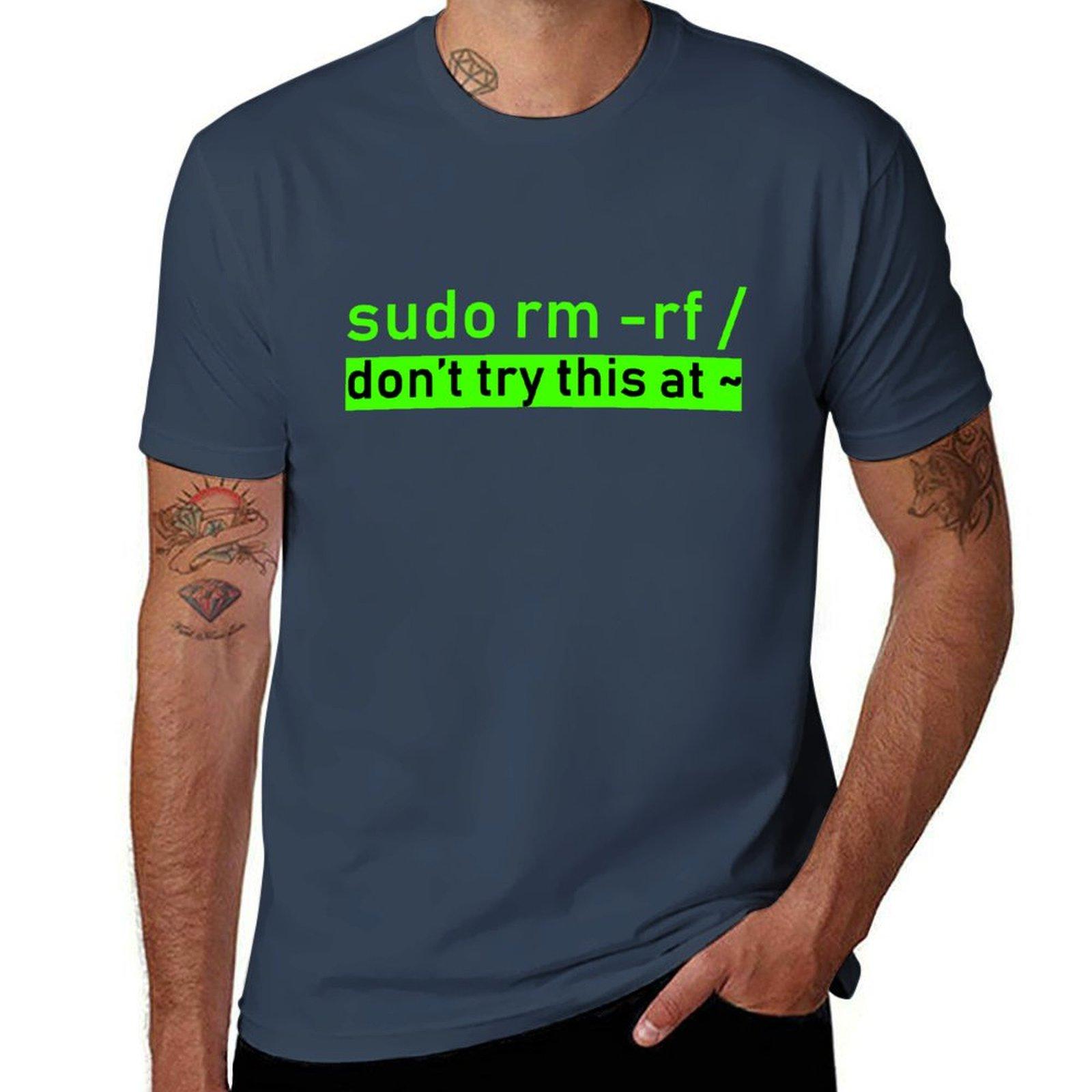 Sudo Remove Funny Programming TShirt Vintage Style Printed Top S