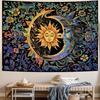 Boho Celestial Tapestry Wall Hanging Bohemian Sun Moon Galaxy Art Psychedelic Zodiac Polyester Home Decor Poster