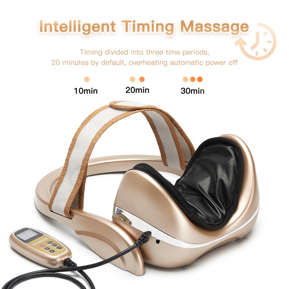 Electric Neck Massager Vibration Masssge Pillow Air Compression Kneading Heat Massager Neck Stretcher Cervical Relieve Pain