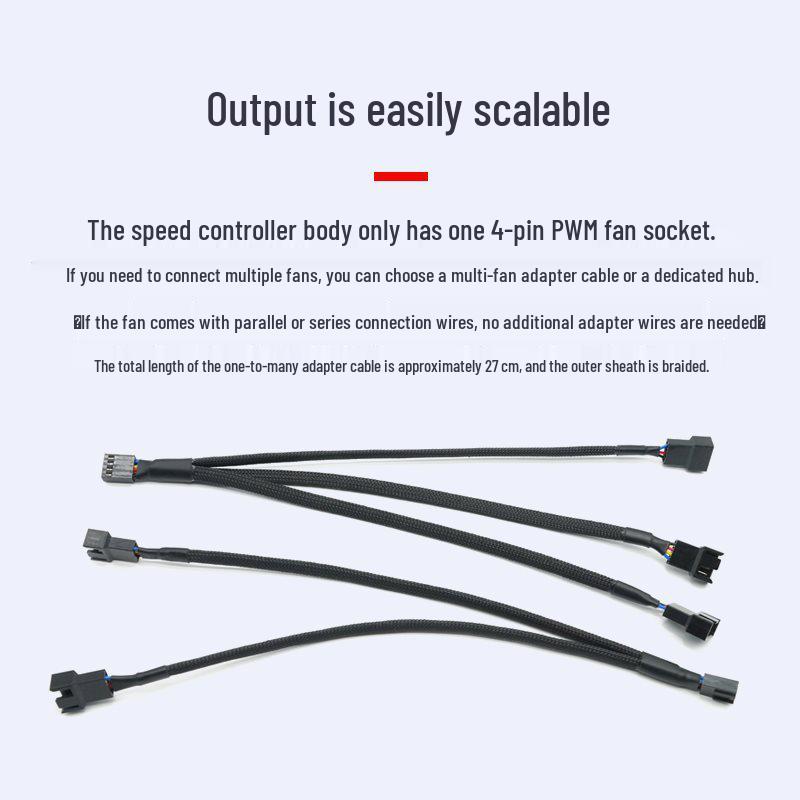 Type-C PWM Speed Controller for 4-Wire Fans In DIY Water Cooling Systems