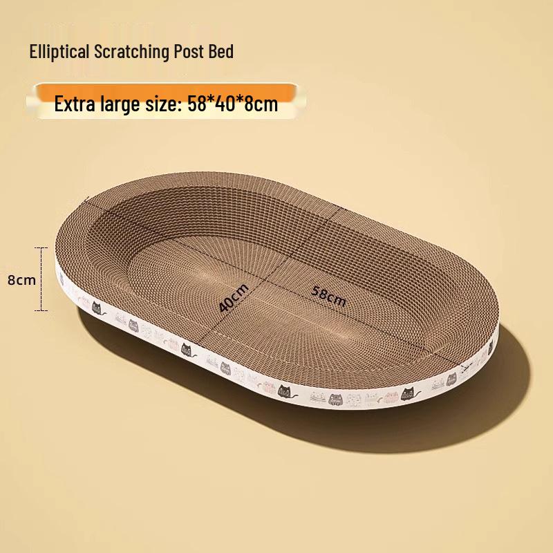 All-in-One Cat Bed & Scratching Board: Durable, Debris-Free, Large Round Design with Paw Basin & Claw Grinding Features