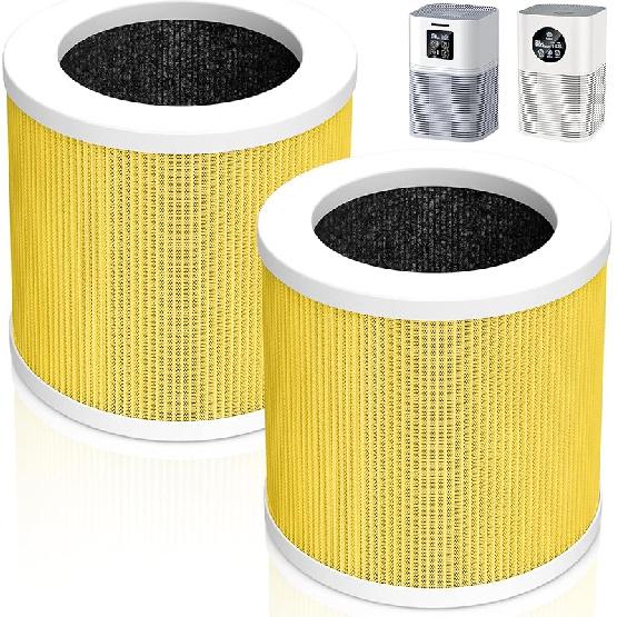 2 Pack A1 Replacement Filter Compatible with VEWIOR Air Purifier Hqsc-50, Hqkj-80, Ameifu Ap01w, Koios Hqkj-50, H13 True Hepa Filter for Vewior A1w