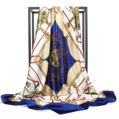 High-quality Luxurious Silk Scarves Headband Scarfs Neck Scarf For Women Chain Silk Scarf Women's Decorative Shawl