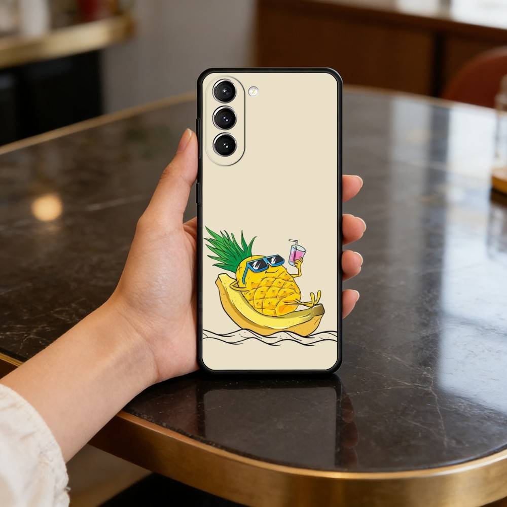 S-Summer P-Pineapple Case for Samsung Galaxy S21 S25 FE S24 S23 Ultra S20 S9 S22 Plus S10 TPU Cover