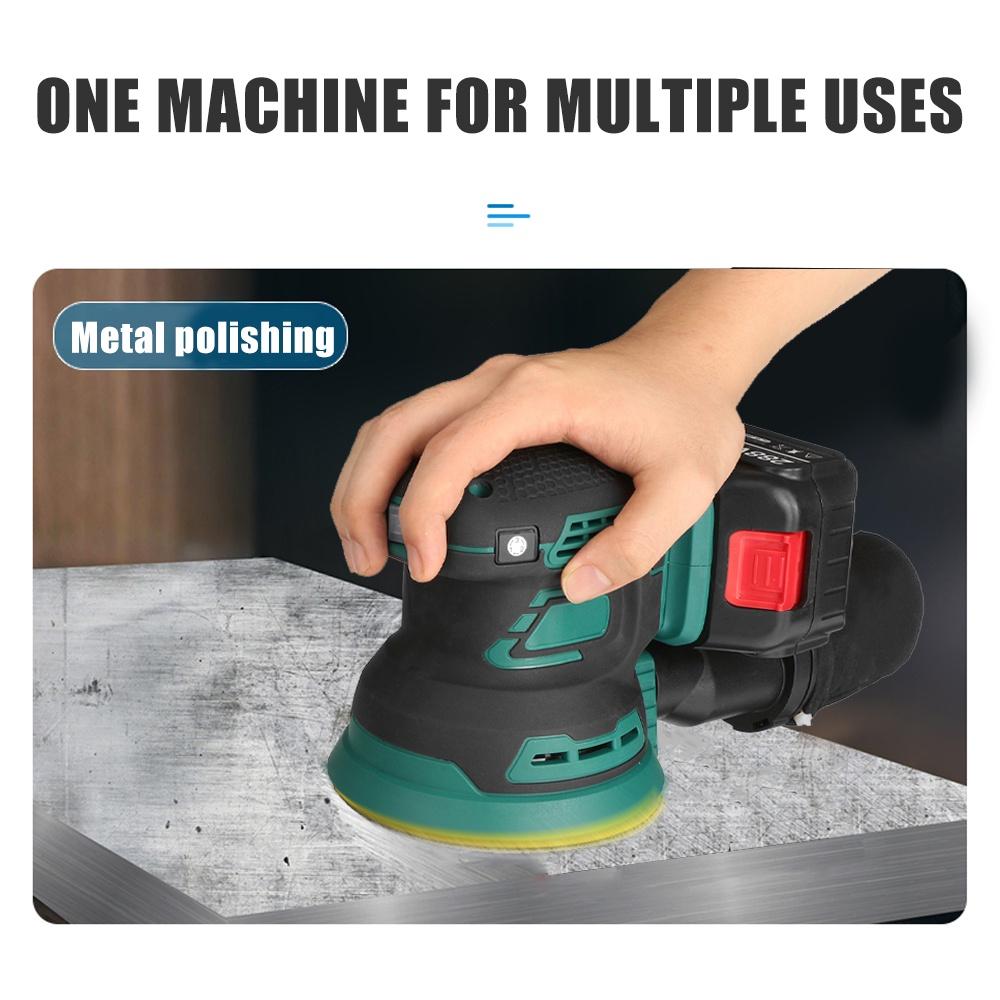 Wood Grinder Polishing Grinding Machine Cordless Rechargable Random Orbital Electric Sander With Sandpaper