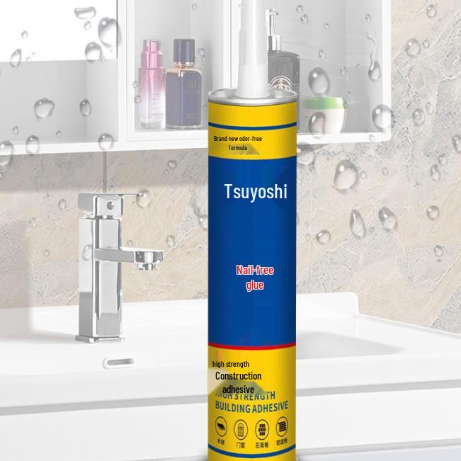 Super lepidlo bez hřebíků: Okamžitá přilnavost pro obklady, sklo, soklové lišty a dřevěné lišty.