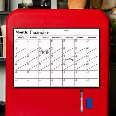 Op voorraad A3 Magnetische Uitwisbare Maandplanner & Zacht Witbord Memobord voor Koelkasten.