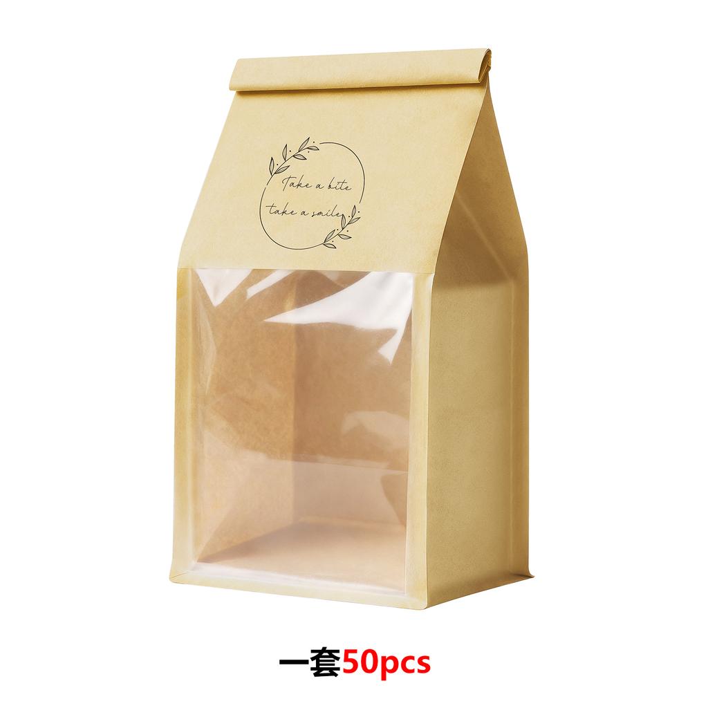 Kraft Cookie Packaging Bags Paper Small Baked Goods Packaging Paper Kraft Paper Cookie Bags