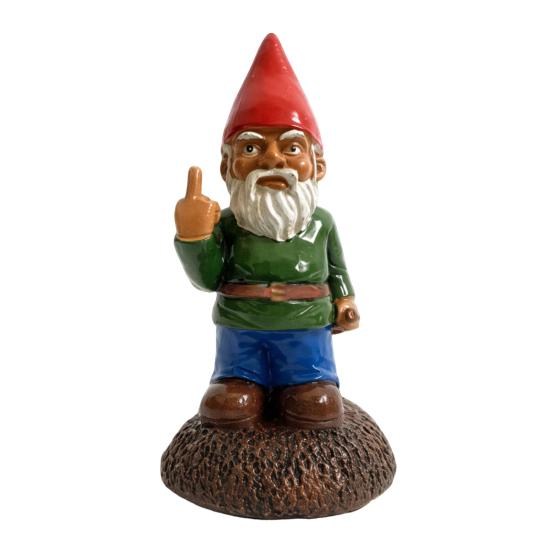 Middle Finger Gnome Statue Gnomes Ornament Resin Garden Funny