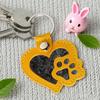 DIY Dog Hair Collector Keychain For Bag Purse PU Leather Handbag Pendant Charm Storage Keepsake Pet Memorial Keychain for Hair