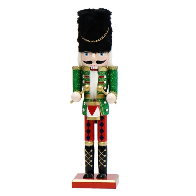 Christmas Nutcrackers Ornament Small Wooden Soldier Christmas Decorations Nutcrackers Figure Ornament for Table Shelf