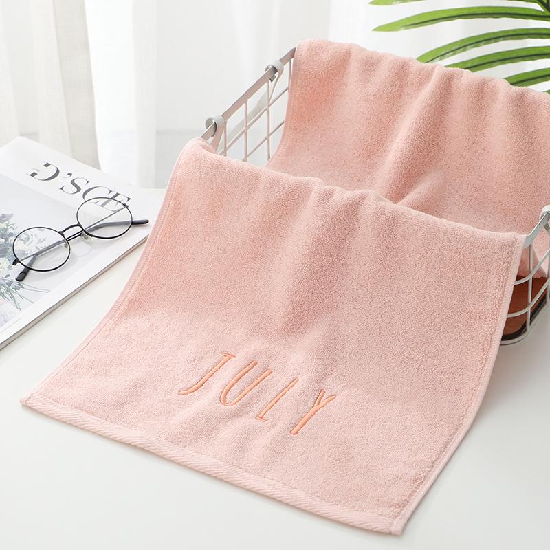 Embriodered Letters Face Towel Pure Cotton Soft Rectangle Towels Good Absorption Simple Creative Kids Adults for Home Bathroom