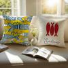 Cute Coastal Charm Sardines Art Design Cushion Cover Pillowcase Antidustmite Invisible Zipper Short Plush Sofa Cushion