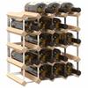 20 Bottle Wine Rack Solid Pine Wood