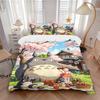 Springtime Adventure Totoro Print 3Pcs Bedding Setduvet Cover With 2 Bedropillowcase Home Birthday Gift