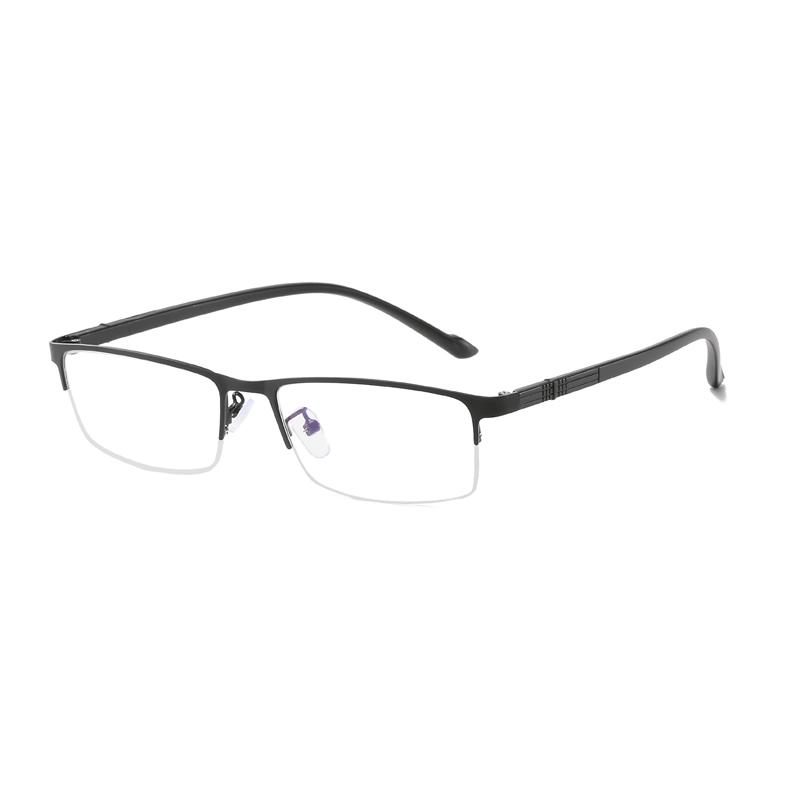 

Metal Half-frame Blue Light Blocking Reading Glasses Men Square Reader Eyeglasses Fashion Women Presbyopic Glasses +1.0 To +4.0 1