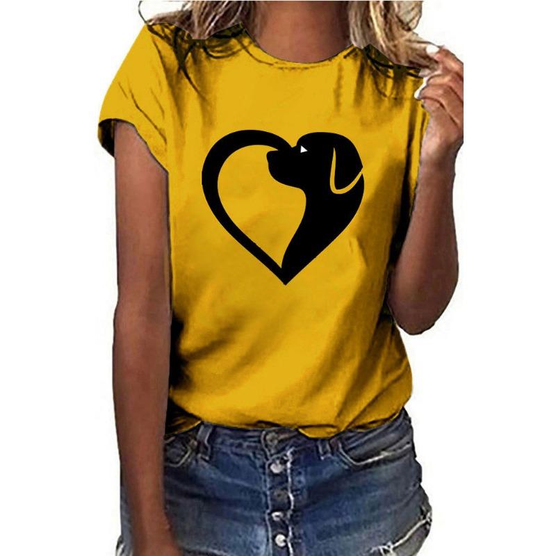 Summer Round Neck 3D Feather Animal Simplicity Print Top Fashionable Casual Short Sleeved Women's T-shirts