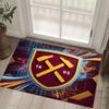 West Ham United Fußball Design Kristall Samt Teppich Gemütlich Nicht?Rutschfester Teppich mit Aufdruck für Schlafzimmer Wohnzimmer Eingang