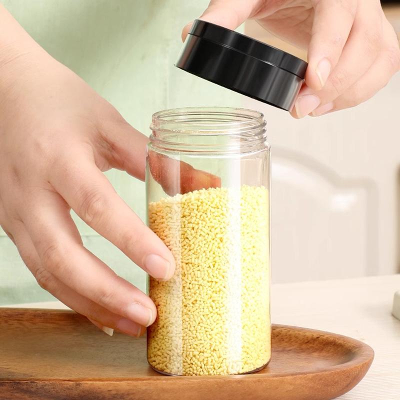 1/5 szt. Przezroczysta butelka na przyprawy Słoiczki do przypraw Słoik na pieprz z pokrywką Dozownik do przypraw BBQ Pojemnik kuchenny do przechowywania proszku