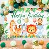 Jungle Animals Backdrop Jungle Party Decoation Wild One Safari Birthday Decorations Baby Shower Boy Gril Birthday Party Decor