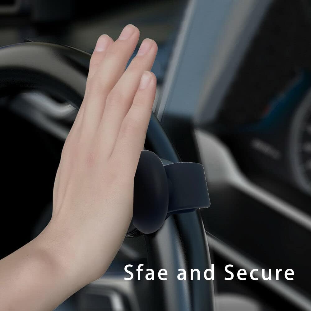 Steering Wheel Power Handle Spinner Knob With Skin-Touch Silicone,No Tools Required, Easy To Tall, For Trucks, Tractors, Mowers, Forklifts,Pickup