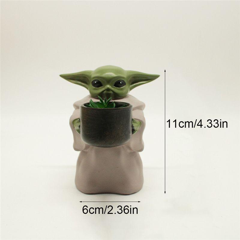 Yoda Planter Baby Pot Flowerpot Succulents Head Bonsai Plant Garden Decor Home