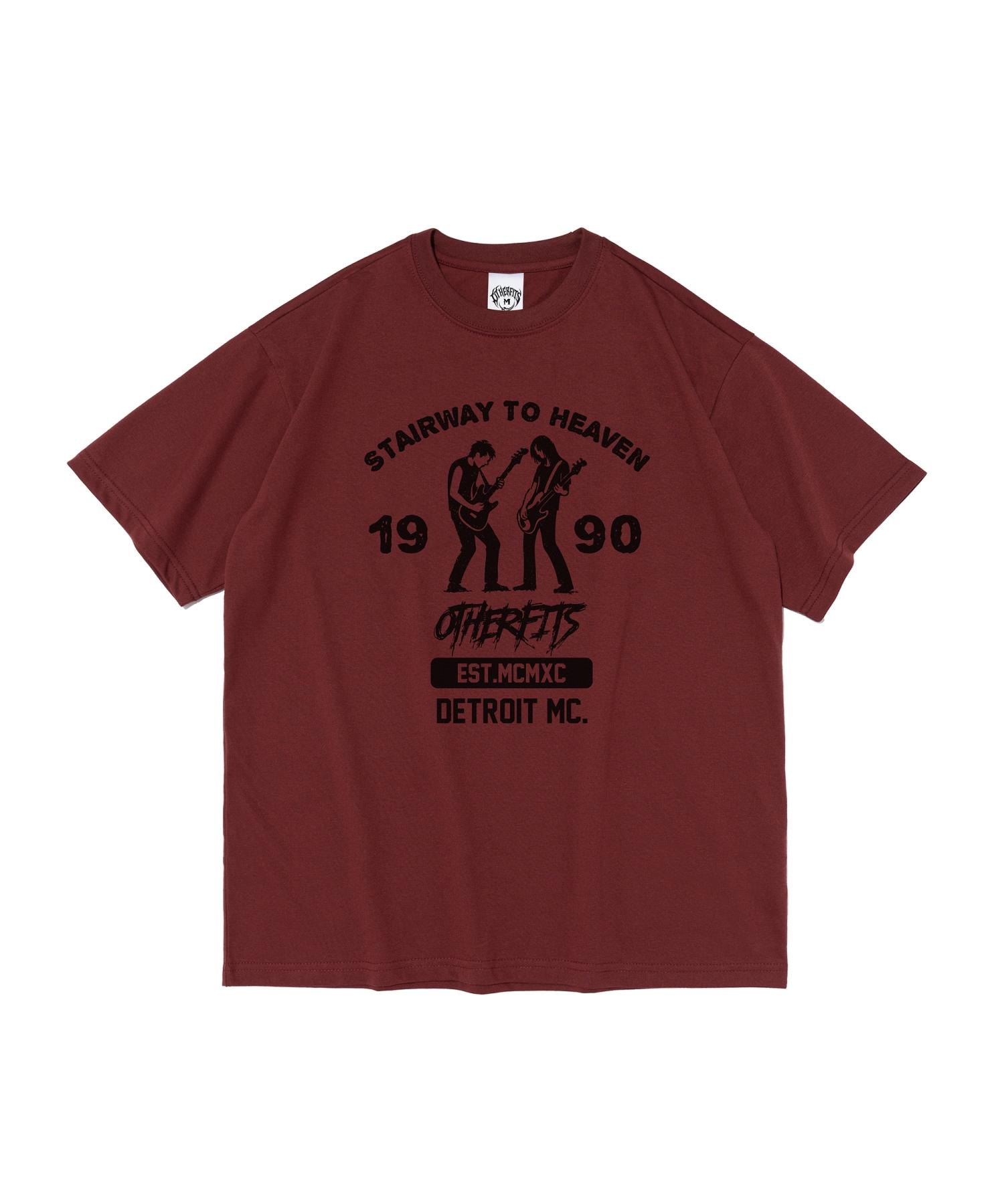 Ader Fits Retro Musician Short Sleeve T-Shirt (Wine) Xl