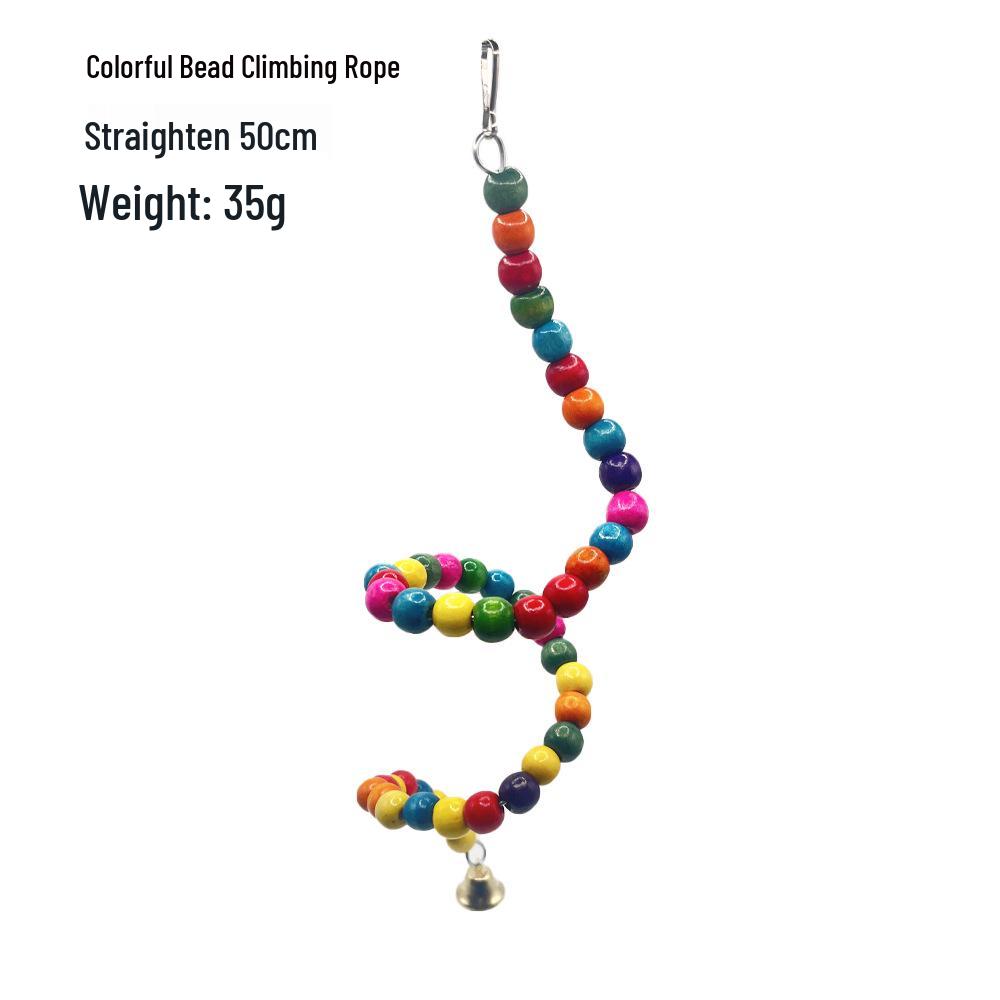 Colorful Bird Toys: Swing, Ladder, and Perch Set for Bird Cages