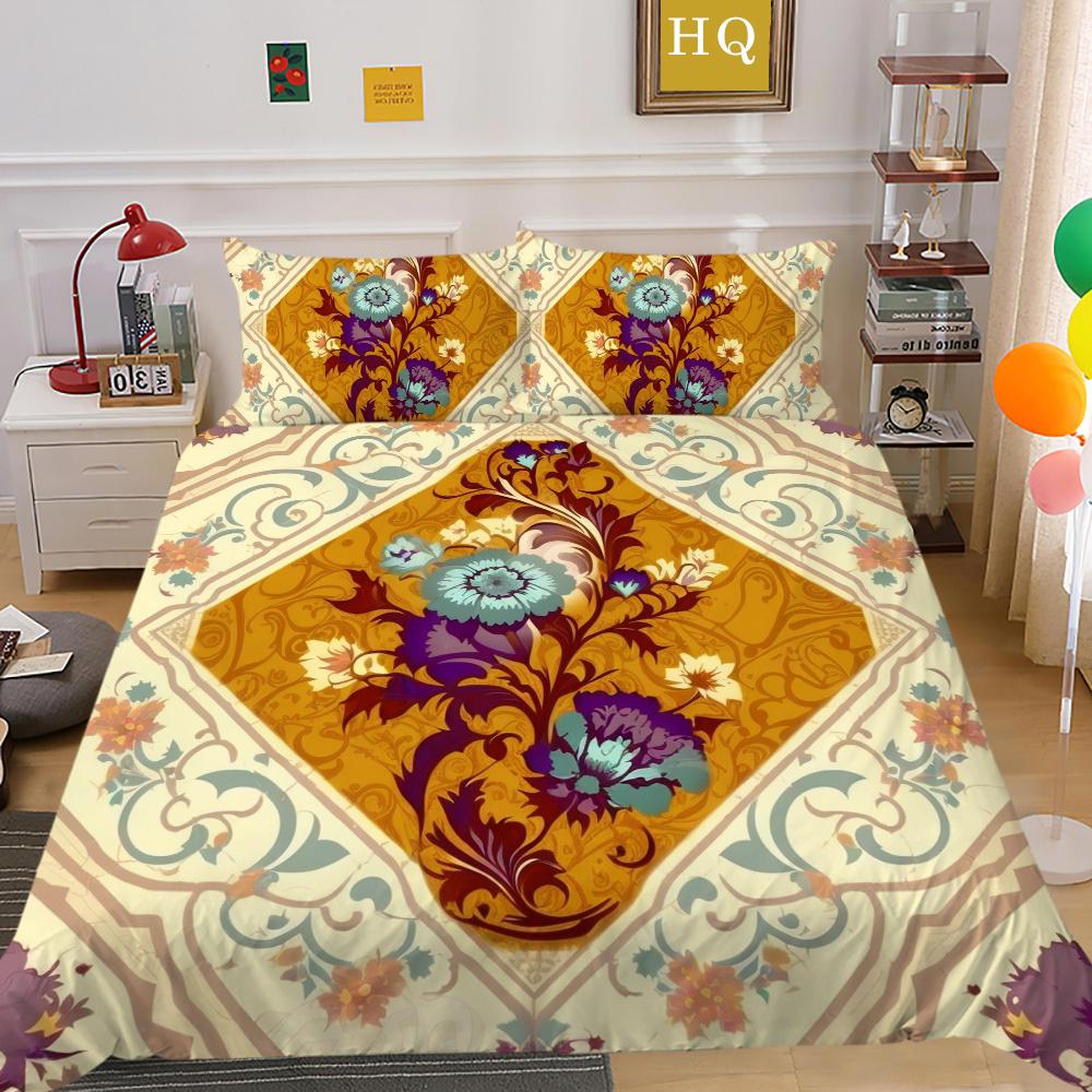 

Домашнее постельное белье 3D Высокое качество с принтом пейсли для женщин, королевский размер, декор для спальни, комплект постельного белья, покрывало EU Single 135x200cm