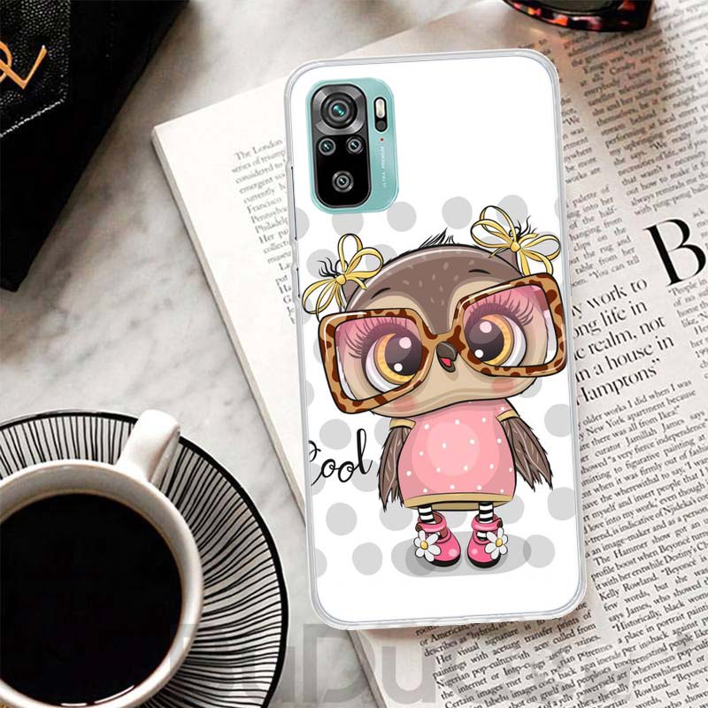 Cute Owl Hearts Lover Cover For Xiaomi Redmi Note 14 13 12S 12 11 Pro Plus Phone Case 11S 10S 10 11E 11T 14Pro 13Pro Print Coque