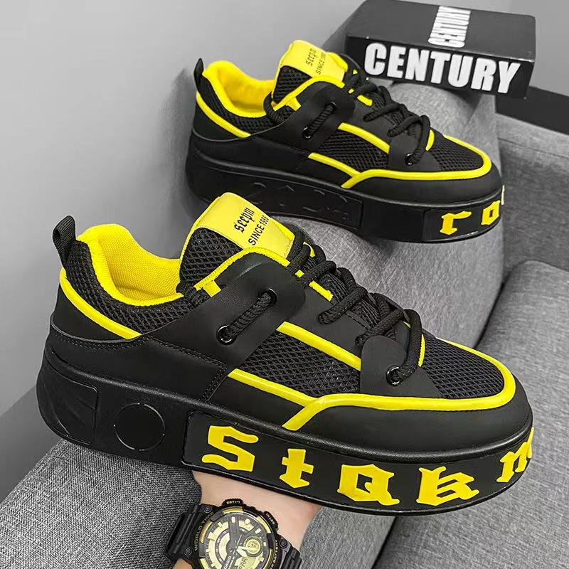 

Письмо пэчворк модные спортивные кроссовки повседневные мужские дизайнерские кожаные тканевые дышащие высокие туфли на плоской платформе 44