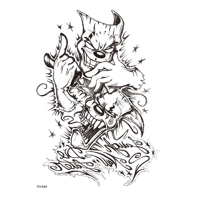 Flower Arm Tattoo Sticker, Half Arm Waterproof Tattoo Sticker, Sketch Line Tattoo Sticker Tattoo
