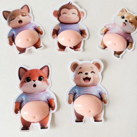 30 Stück Hunde-Bauchaufkleber Anti-Kollisionsaufkleber für Autos und Häuser Weiche Silikon-Pufferpolster Schrankeckenschutz