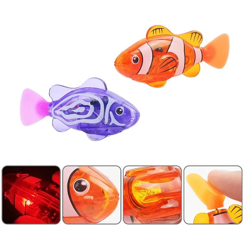 Simulated electronic fish induction water toy clownfish bathing pool with lighting style random (range of about 30-50 minutes)
