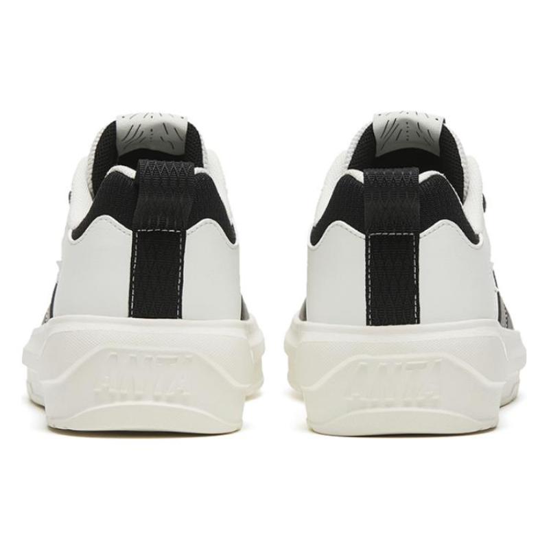 Anta Anti-Slip Wear-Resistant Low-Top Skateboard Shoes Women's White Black Sneakers 922328060-4