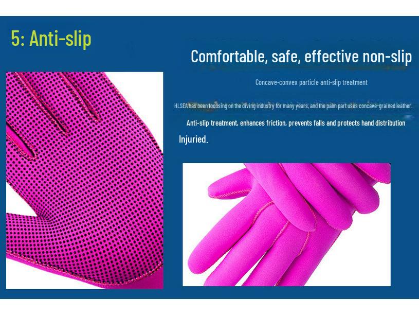 Guanti da Immersione Antiscivolo e Antifreddo Hisea - Caldi, Antigraffio, Attrezzatura Sportiva per Snorkeling