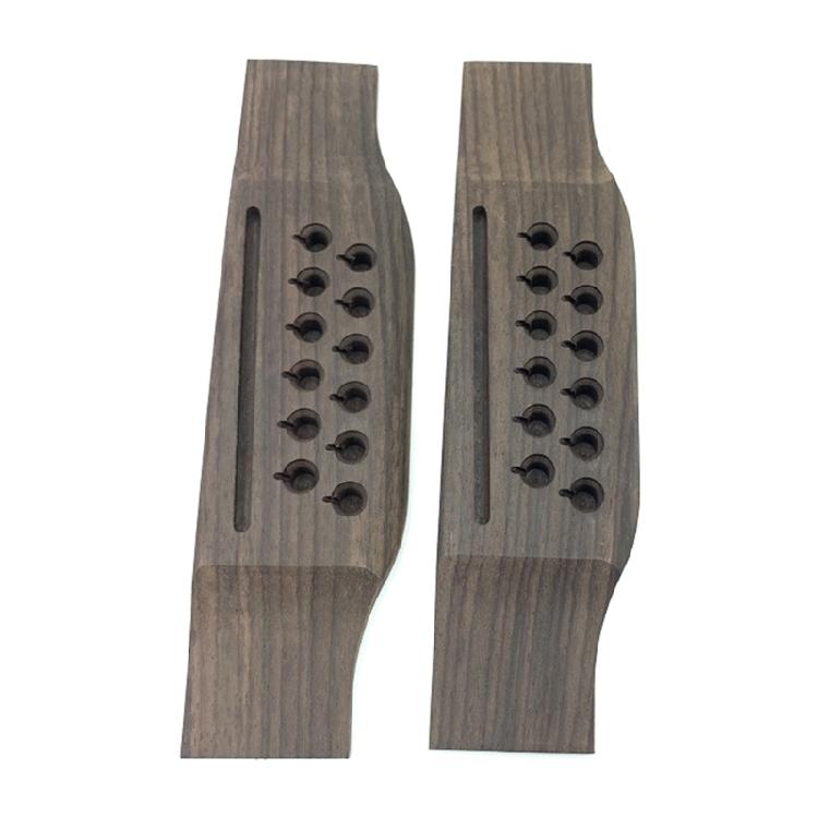 15pcs Acoustic Guitar Bridge Rosewood Slotted Bone Nut and Saddle 12 String