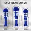 3Pcs Knitted Golfing Club Head Covers Knitted Golfing Driver Headcover Golfing Wood Head Covers Golfing Club Accessories