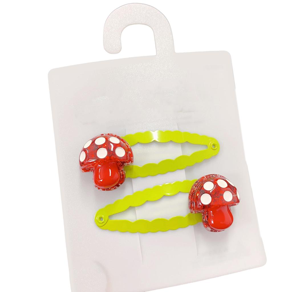 Girls Hair Clip Mushroom Women Kid Hairgrips Butterfly Headdress Barrettes Snail Shape Sweet 2000s Girls Hairpins
